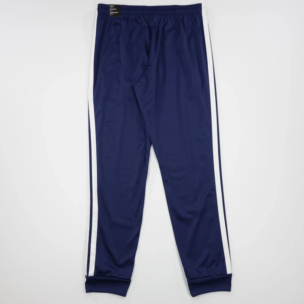 Adidas Men's 3 Stripes Tricot Regular Tapered‎ Lightweight Track Pants Blue M